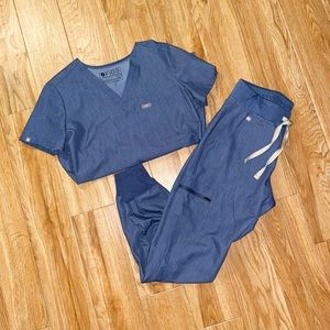Women’s Deep Denim Limited edition Figs Scrub set